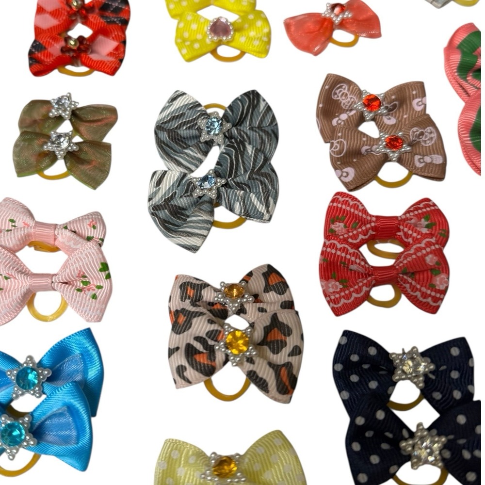 54‎ Small  Fancy Dog Pet Child Baby Grooming Bows Color Variety C14Q